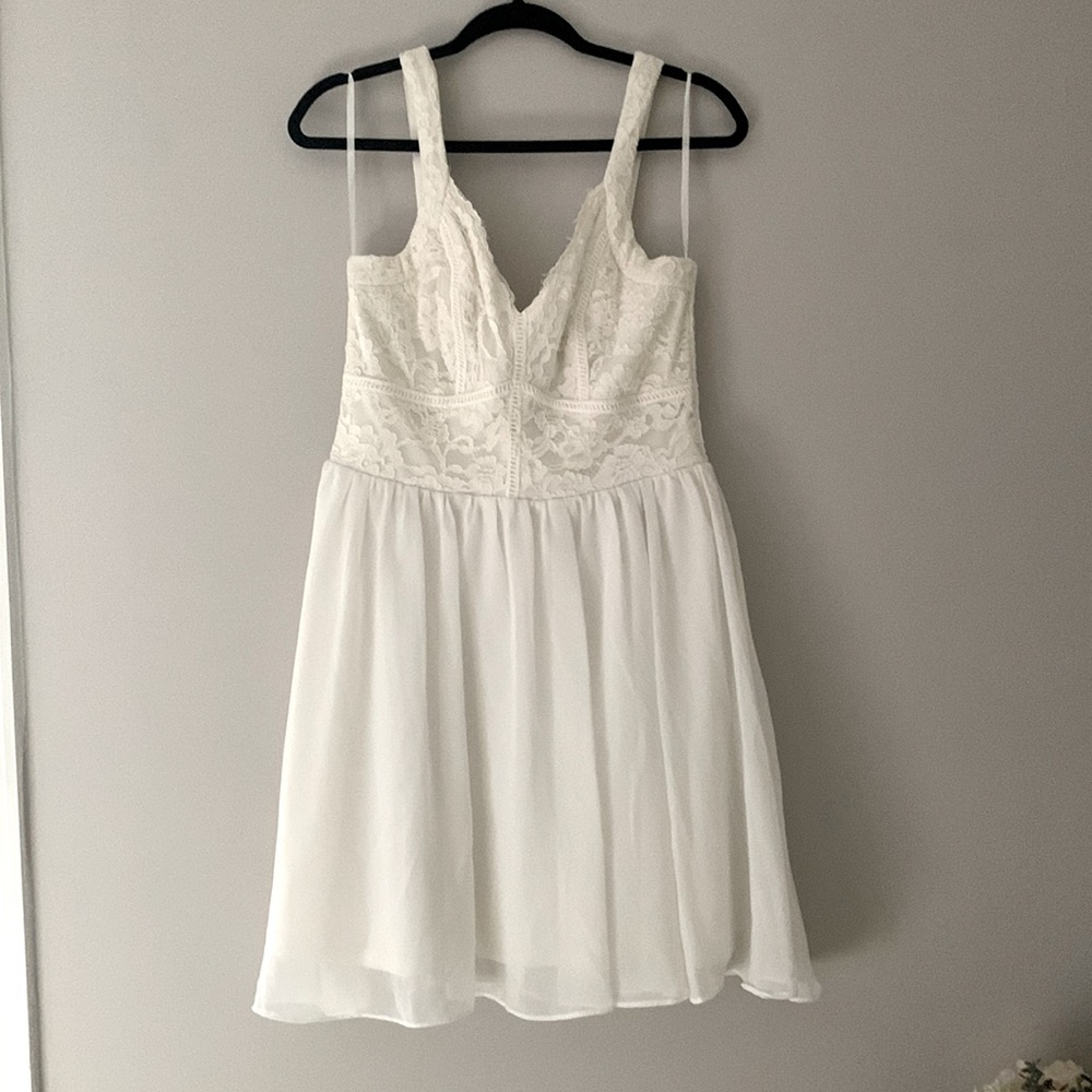 White lace dress - great for bachelorette party!